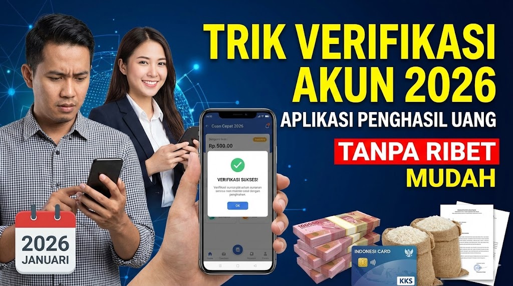 Trik Verifikasi Akun di Aplikasi Penghasil Uang 2026 Tanpa Ribet dan Mudah